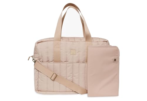 Jollein Wickeltasche Puffed Moos - Biscuit -...