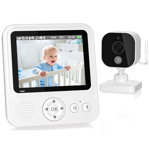 OBVHNUA Babyphone mit Kamera 2,8 Zoll Video...