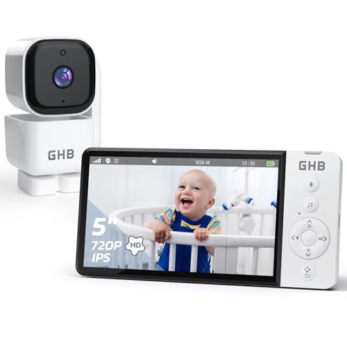 GHB Babyphone mit Kamera 5 Zoll 350°...