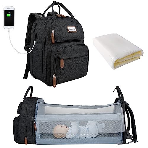 SNDMOR Wickeltasche Rucksack, Baby...