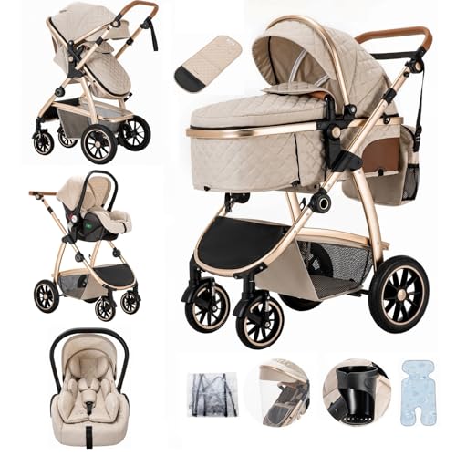 Lnhcrbs Kinderwagen 3 in 1, Baby Kinderwagen...