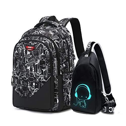 Asge Schulrucksack Jungen Teenager Nylon...